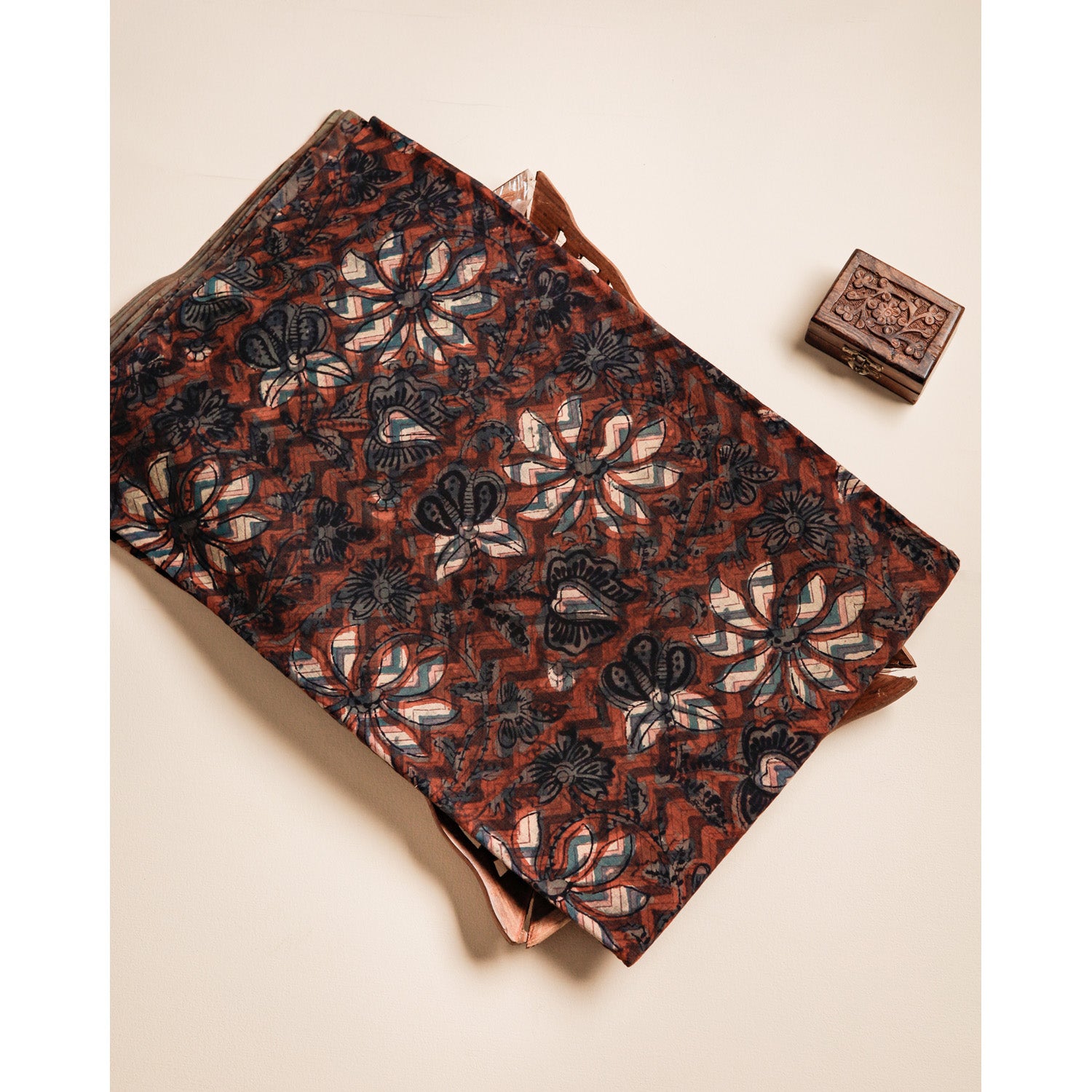 COTTON VANASPATHI BLOCK PRINTED FABRIC