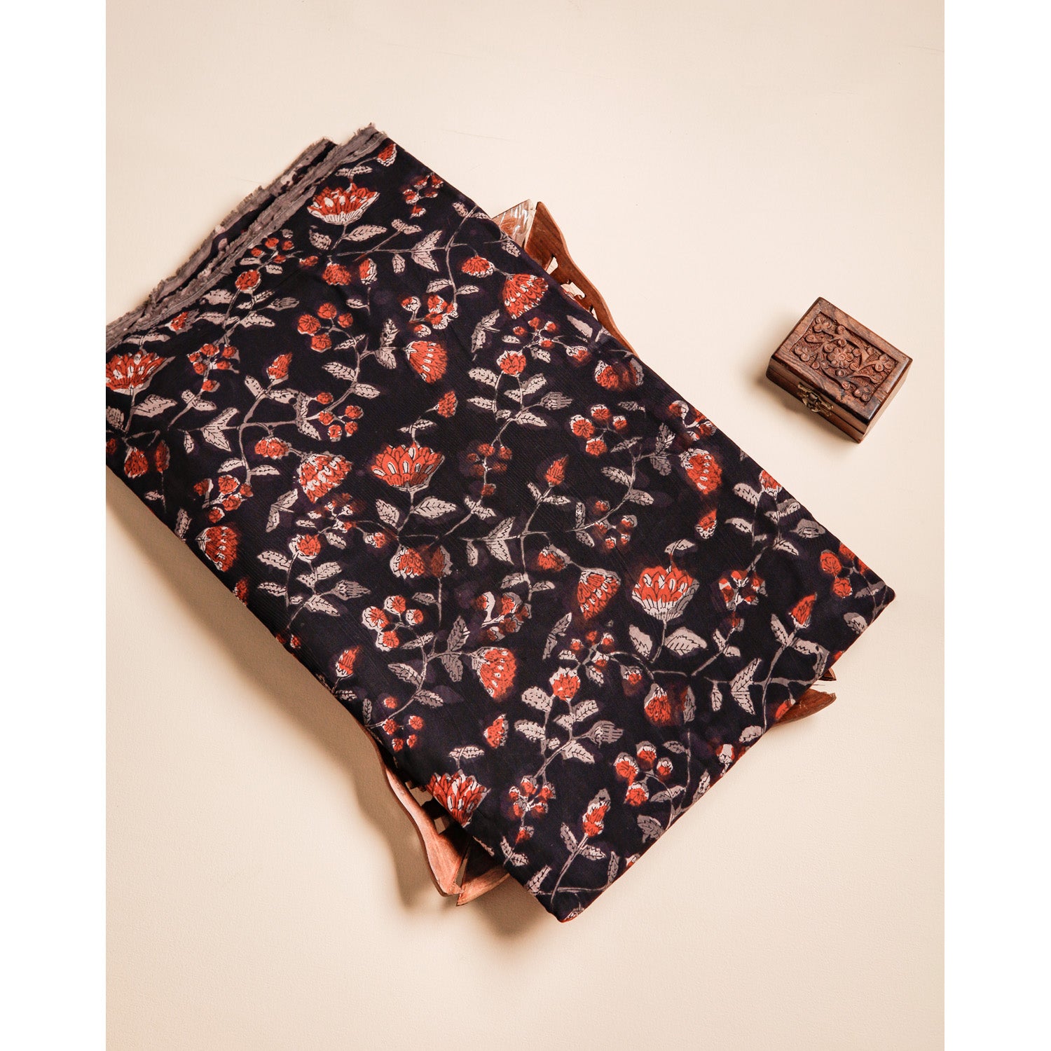 COTTON VANASPATHI BLOCK PRINTED FABRIC