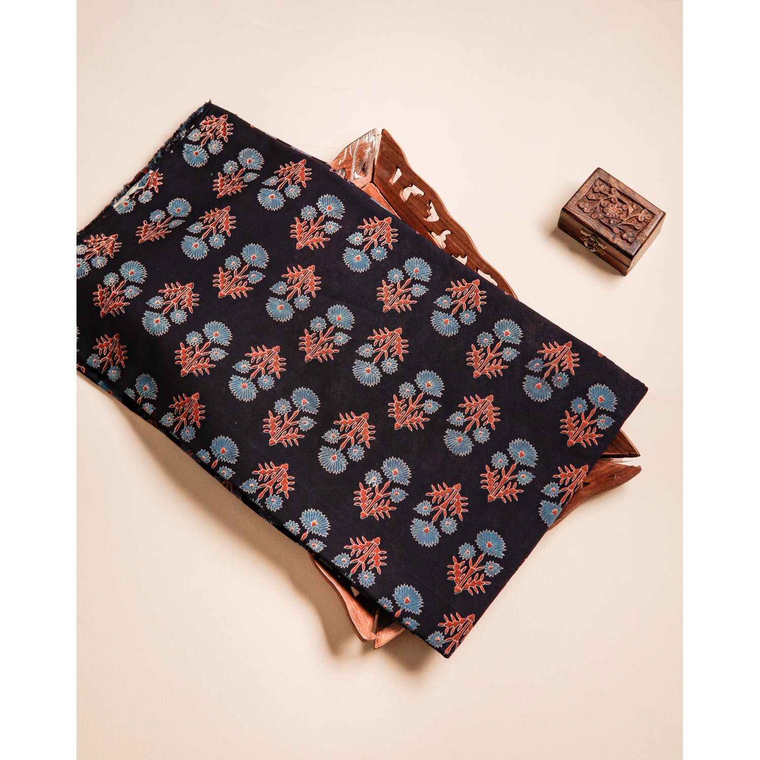 COTTON VANASPATHI BLOCK PRINTED FABRIC