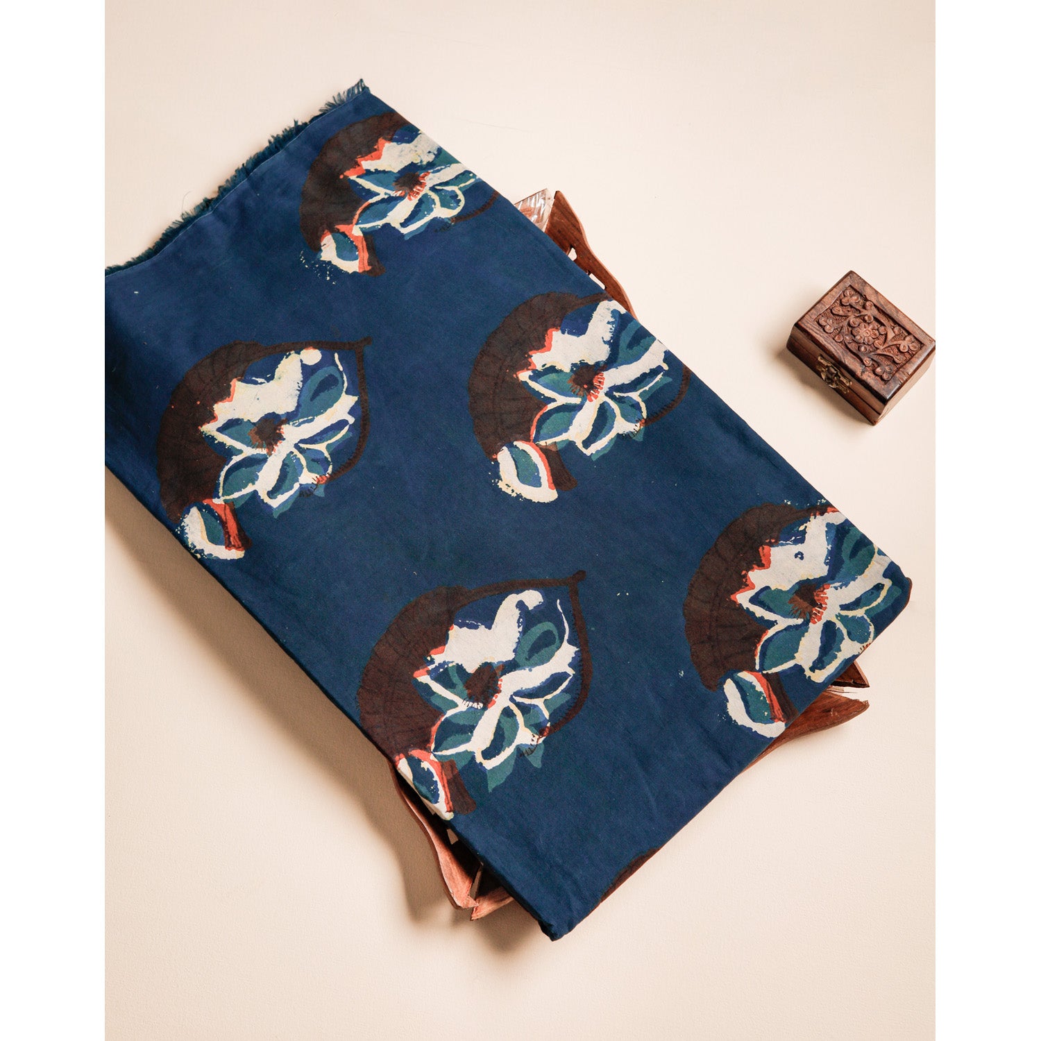 COTTON VANASPATHI BLOCK PRINTED FABRIC