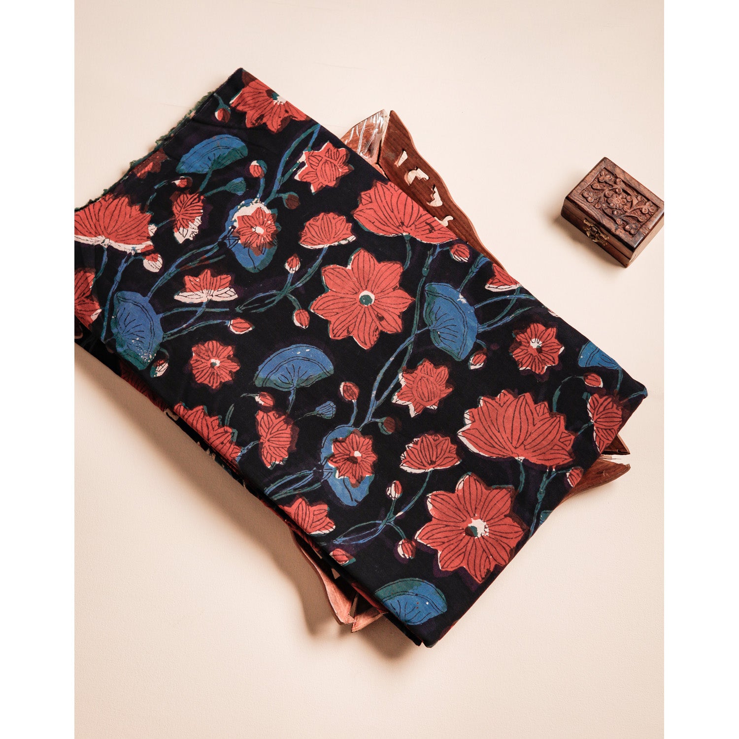 COTTON VANASPATHI BLOCK PRINTED FABRIC