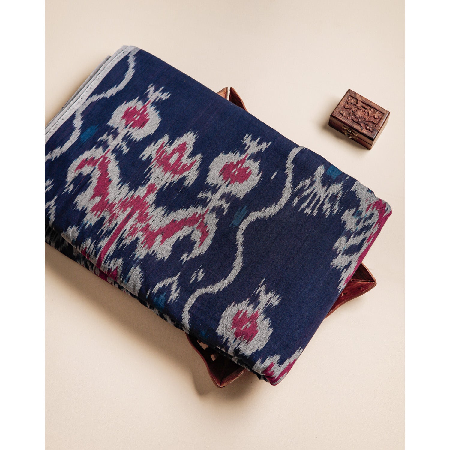 UZBEKISTAN COTTON HANDLOOM IKAT FABRIC