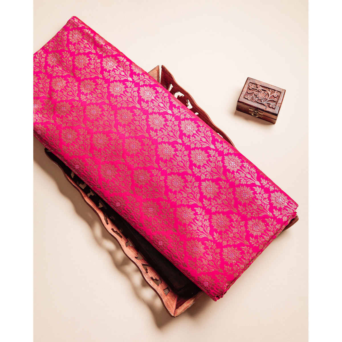 PURE BANARASI BROCADE SILK FABRIC
