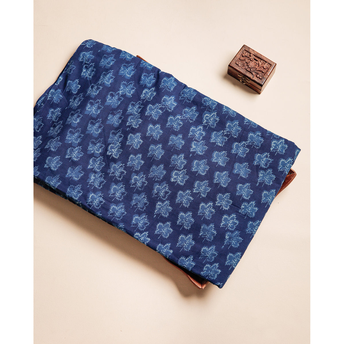 INDIGO HANDBLOCK PRINTED COTTON FABRIC