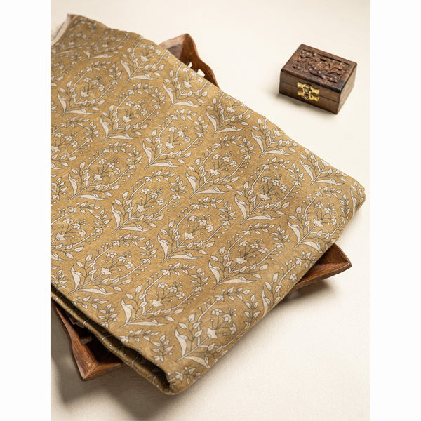 MALAI CHANDERI BLOCK PRINT FABRIC