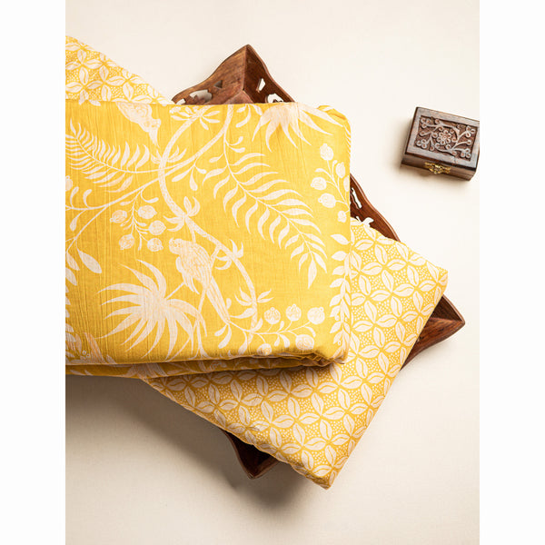 PURE MALAI CHANDERI PRINTED FABRIC