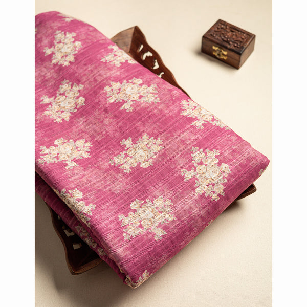 Semi Linen Printed Fabric