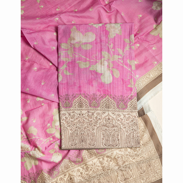 PURE MALAI CHANDERI SUIT SET