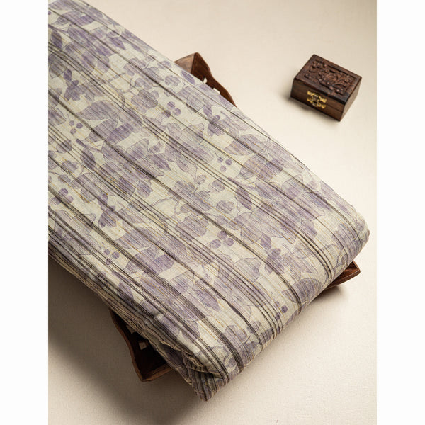 SEMI TUSSAR PRINTED FABRIC