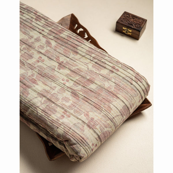 SEMI TUSSAR PRINTED FABRIC