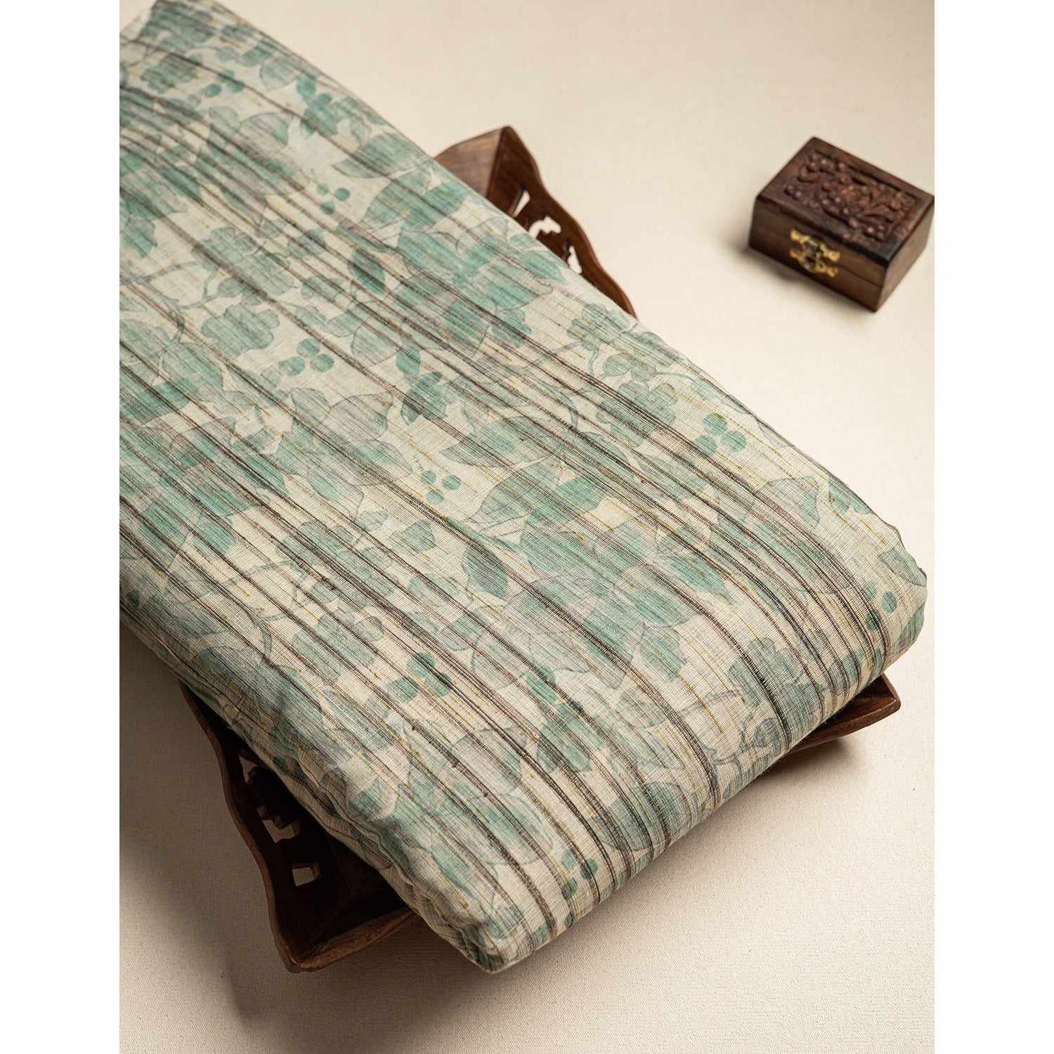 SEMI TUSSAR PRINTED FABRIC