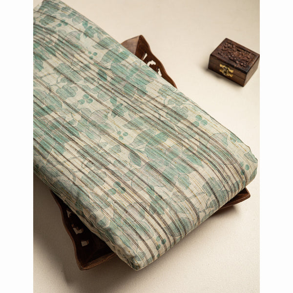 SEMI TUSSAR PRINTED FABRIC