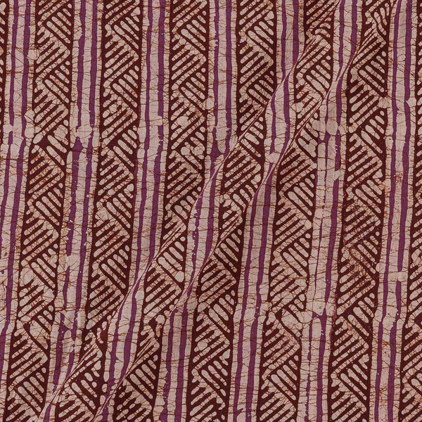 Cotton Double Kaam Kutchhi Wax Batik Print Maroon Colour Stripes Pattern 43 Inches Width Fabric freeshipping - SourceItRight