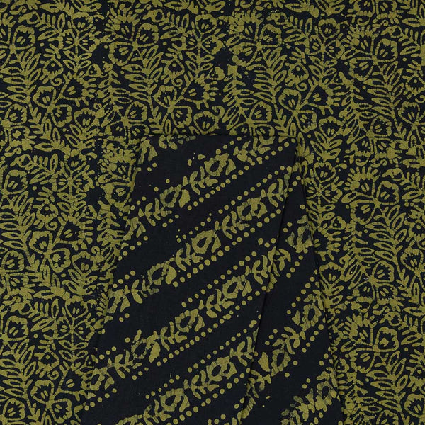 Co-Ord Set Of Cotton Single Kaam Kutchhi Wax Batik Printed Fabric & Cotton Single Kaam Kutchhi Wax Batik Printed Fabric [2.5 Mtr Each]