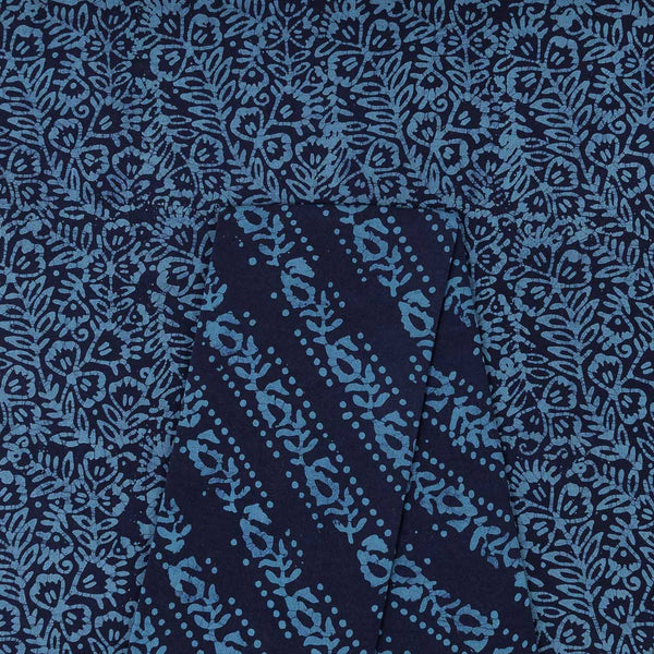 Co-Ord Set Of Cotton Single Kaam Kutchhi Wax Batik Printed Fabric & Cotton Single Kaam Kutchhi Wax Batik Printed Fabric [2.5 Mtr Each]