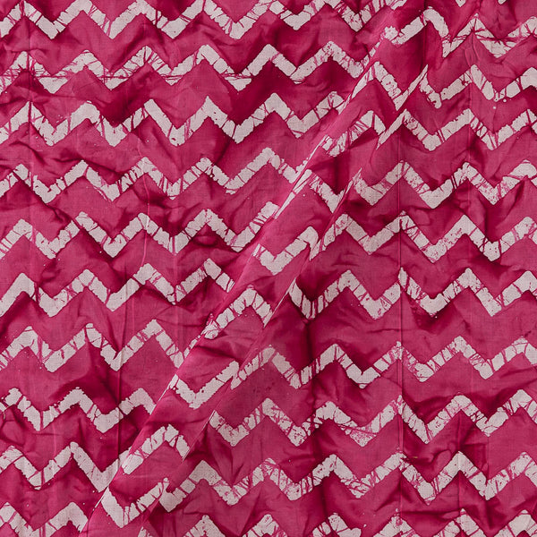 Cotton Dabu Batik Crimson Pink Colour Chevron Print Fabric Online M2162BF2