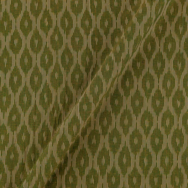 Cotton Ikat Green X Mustard Cross Tone Washed Fabric Online S9150AB12