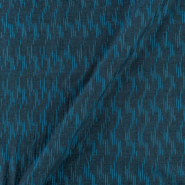 Cotton Ikat Teal Blue Colour Washed Fabric Online S9150AC4