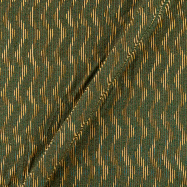 Cotton Ikat Green X Orange Cross Tone Washed Fabric Online S9150AC8