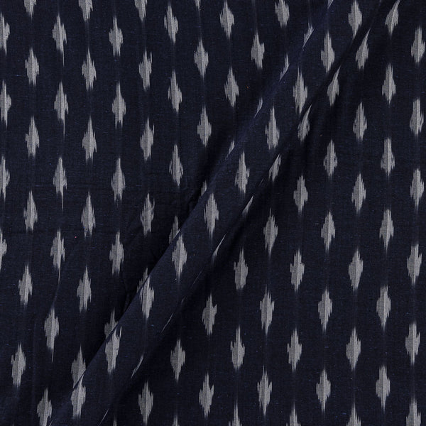 Cotton Ikat Midnight Blue X Black Cross Tone 43 Inches Width Washed Fabric