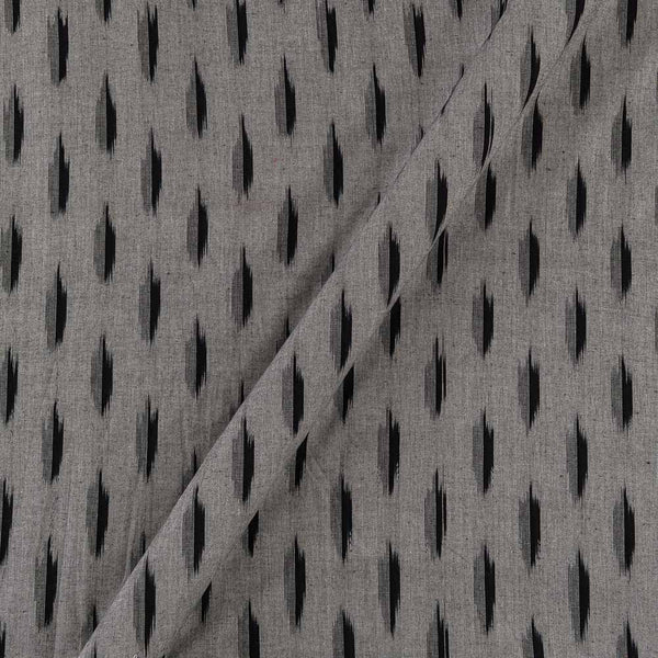 Cotton Ikat Grey X Black Cross Tone Washed Fabric Online S9150B6