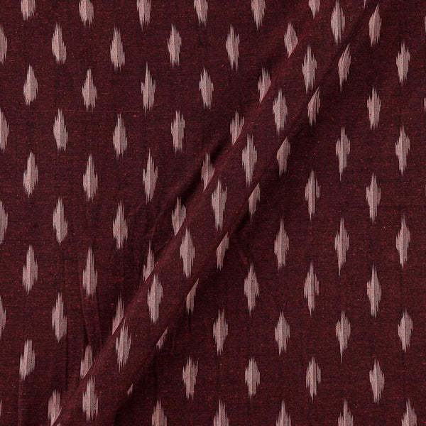 Cotton Ikat Maroon X Black Cross Tone Washed Fabric Online S9150B7