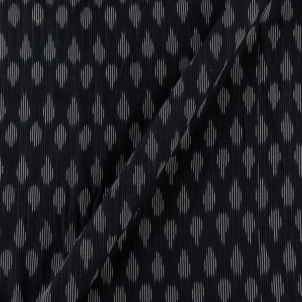 Cotton Ikat Black Colour Washed Fabric Online S9150C5