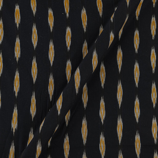 Cotton Ikat Black Colour Washed Fabric Online S9150D2
