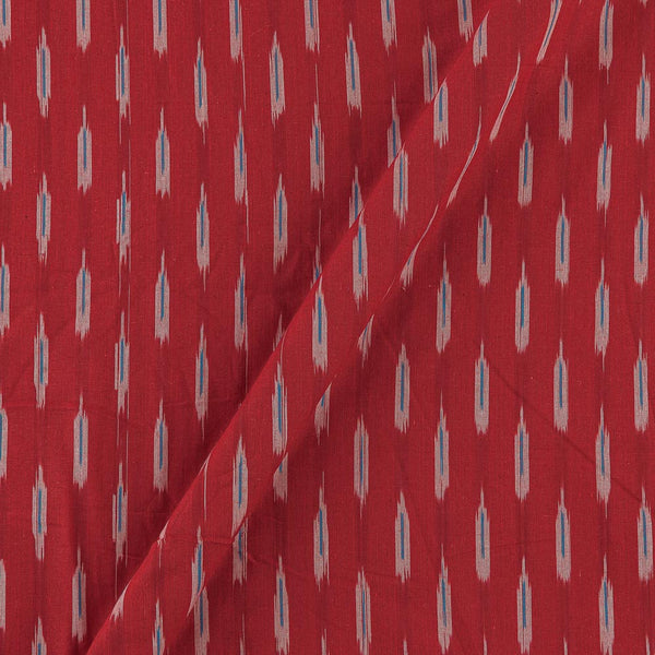 Cotton Ikat Red Colour Washed Fabric Online S9150D4