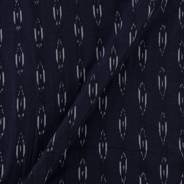 Cotton Ikat Midnight Blue X Black Cross Tone Washed Fabric Online S9150E3