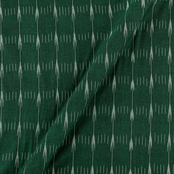 Cotton Ikat Forest Green X black Cross Tone Washed Fabric Online S9150J8