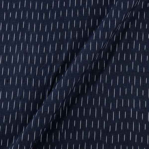 Cotton Ikat Midnight Blue X Black Cross Tone Washed Fabric Online S9150R1