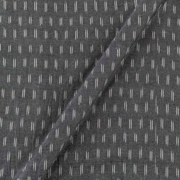 Cotton Ikat Grey X Black Cross Tone Washed Fabric Online S9150S3