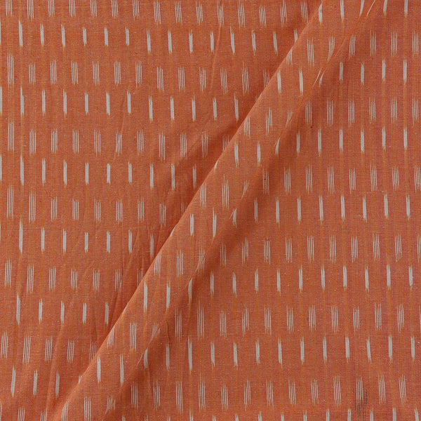Cotton Ikat Peach Orange Colour Washed Fabric Online S9150T2