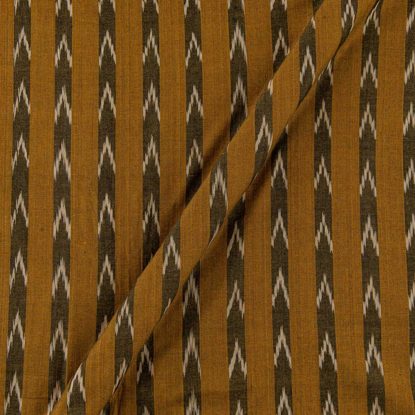 Cotton Ikat Rust Brown Colour Washed Fabric Online S9150X2