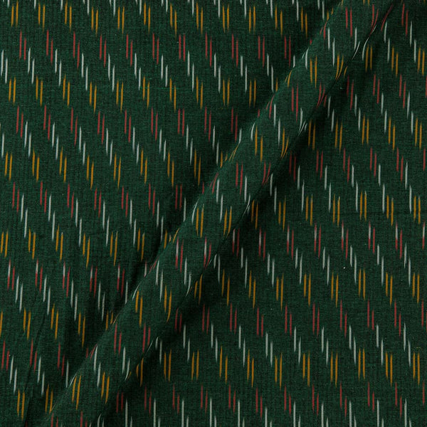 Cotton Ikat Green X Black Cross Tone Washed Fabric Online T9150AA1
