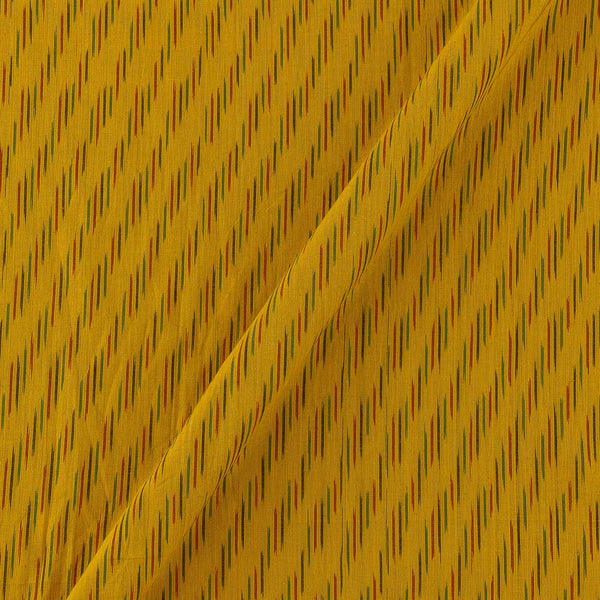 Cotton Ikat Yellow Colour Washed Fabric Online T9150AA3