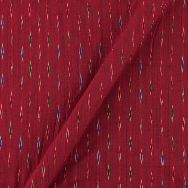 Cotton Ikat Red Colour Washed Fabric Online T9150W2