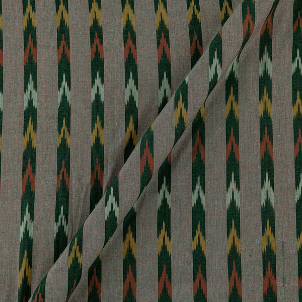 Cotton Ikat Green X Red Cross Tone Washed Fabric Online T9150X3