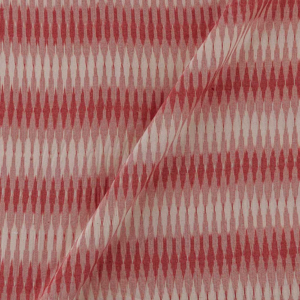 Cotton Ikat Off White and Brick Colour Washed Fabric Online T9150Y2