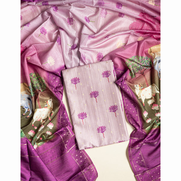 SEMI TUSSAR PICHWAI 2 PIECE SET