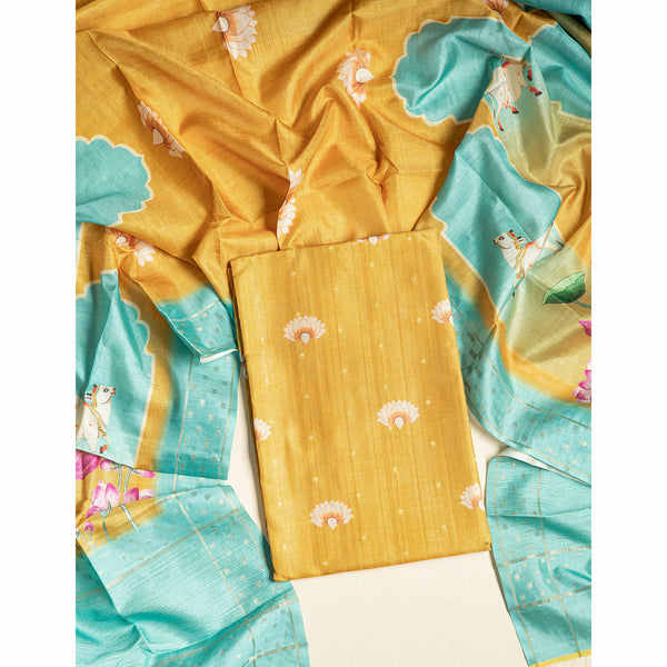 SEMI TUSSAR PICHWAI 2 PIECE SET