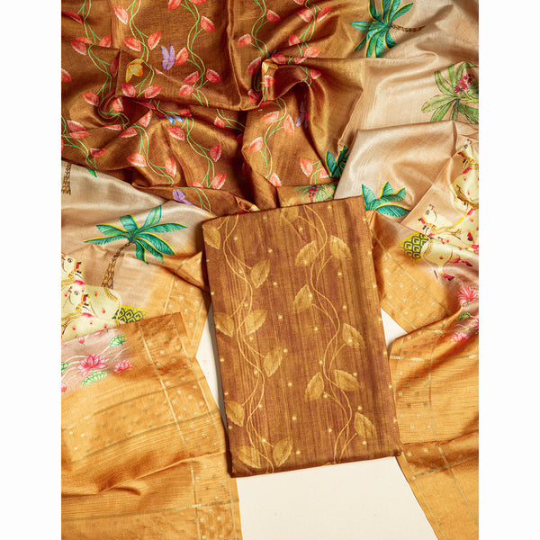 SEMI TUSSAR PICHWAI 2 PIECE SET