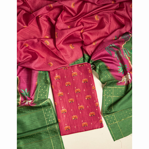 SEMI TUSSAR PICHWAI 2 PIECE SET