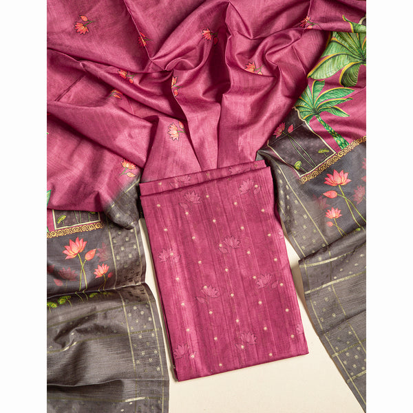 SEMI TUSSAR PICHWAI 2 PIECE SET