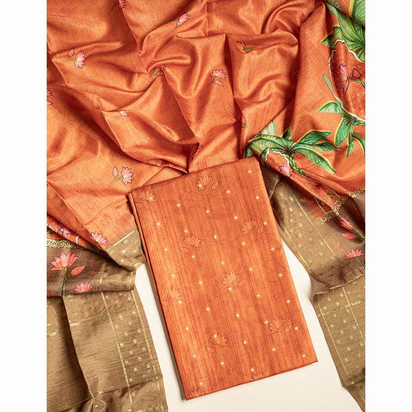SEMI TUSSAR PICHWAI 2 PIECE SET