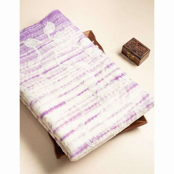 PURE LINEN EMBROIDERED SHIBORI FABRIC