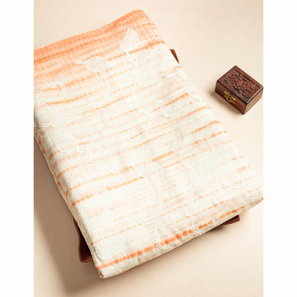 PURE LINEN EMBROIDERED SHIBORI FABRIC