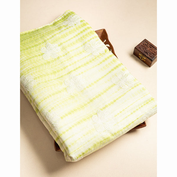 PURE LINEN EMBROIDERED SHIBORI FABRIC
