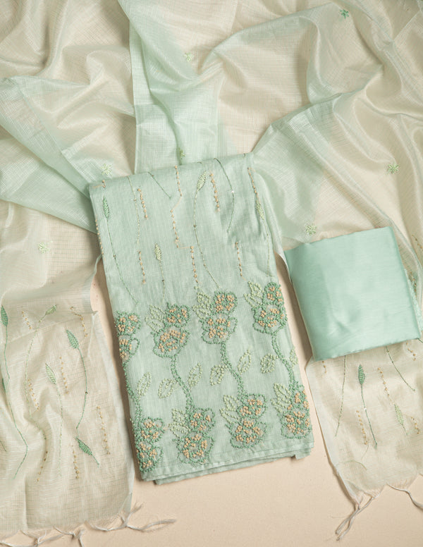 KOTA SILK EMBROIDERED SUIT SET